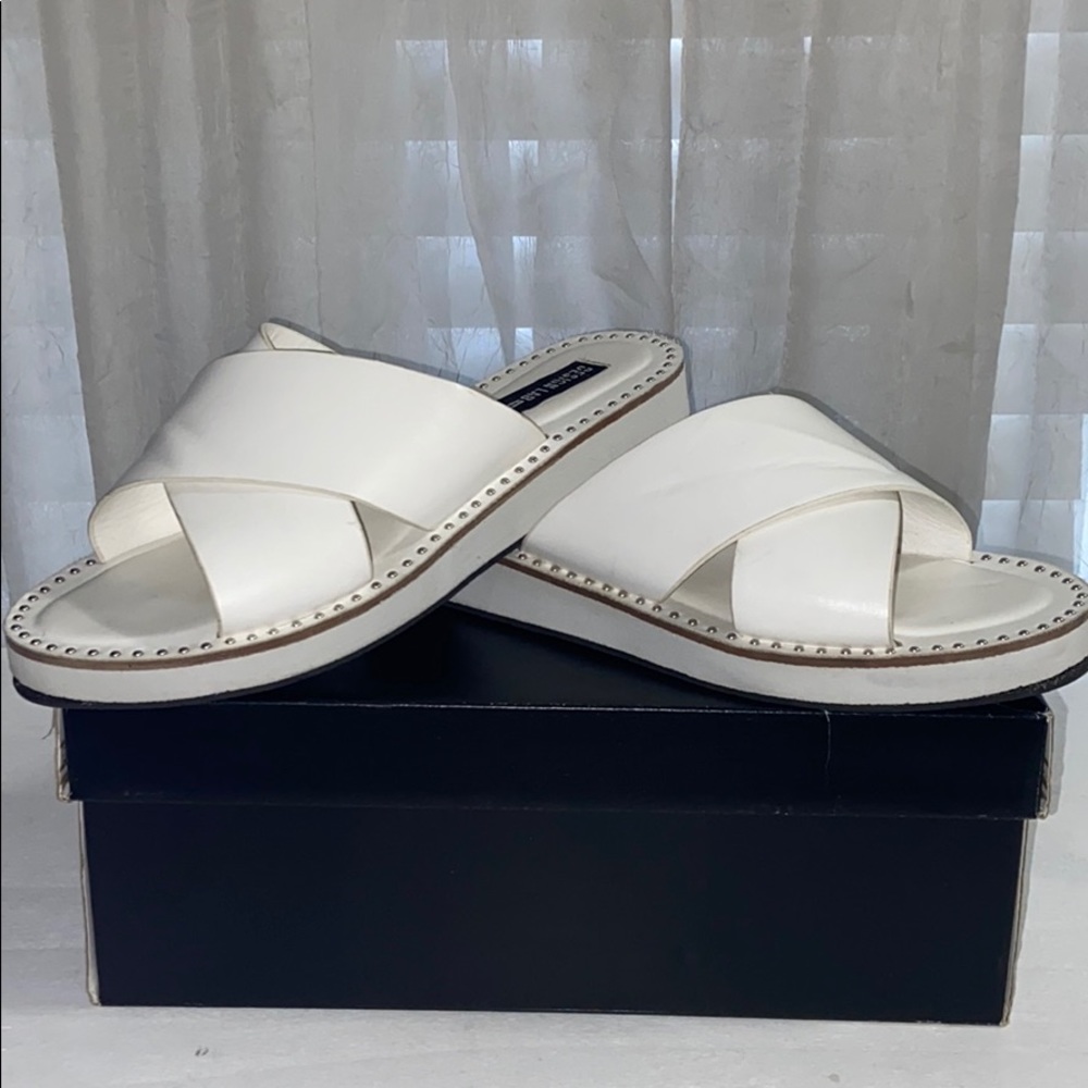 White slip-on shoes